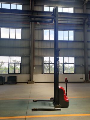 500mm Load Center Htb15e Electric Forklift Straddle Pallet Stacker for Block Pallet