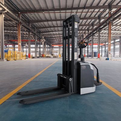 2tons Load Center 500mm 2 Stage Mast with 3m Lifting Height Stacker Standing on Platform