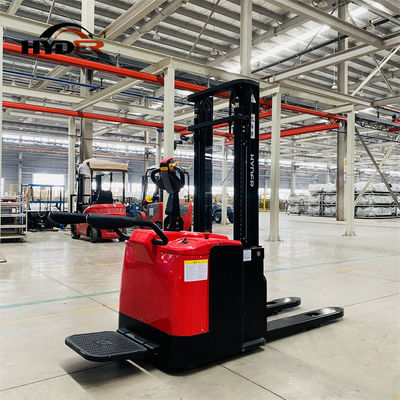 Electric Standing on Stacker with 2.5m to 5.5m Lift and 2000kgs Maximum Capacity