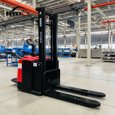Electric Standing on Stacker with 2.5m to 5.5m Lift and 2000kgs Maximum Capacity