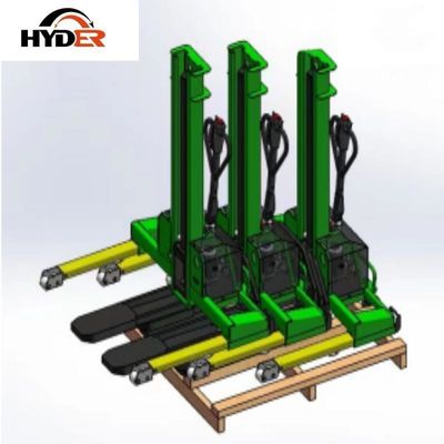 Manufacture Equipment Hyder 0.5t Full Electric Straddle Self Lifting Stacker 1000mm