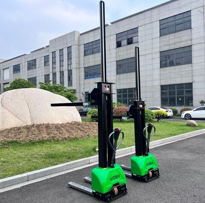 Yellow Full Electric Self Pallet Stacker Loading Stacker 1000kgs 0.8/1/1.3/1.6m 48V 15ah