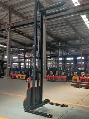 500mm Load Center Htb15e Electric Forklift Straddle Pallet Stacker for Block Pallet