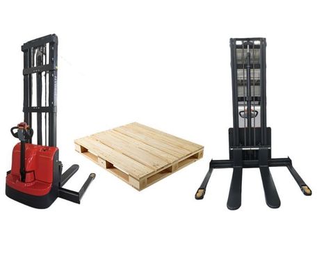 500mm Load Center Htb15e Electric Forklift Straddle Pallet Stacker for Block Pallet