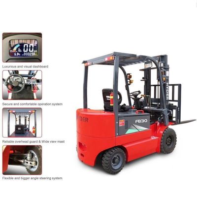 Green Energy 3m Lifting Height 3tons Electric Forklift Counterbalance with Tilt Control