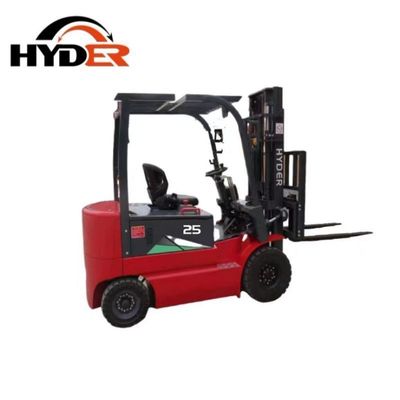 Electric 2500kgs Indoor Warehouse Forklift with 4 Solid Tyres Lift Height 3000-5000mm
