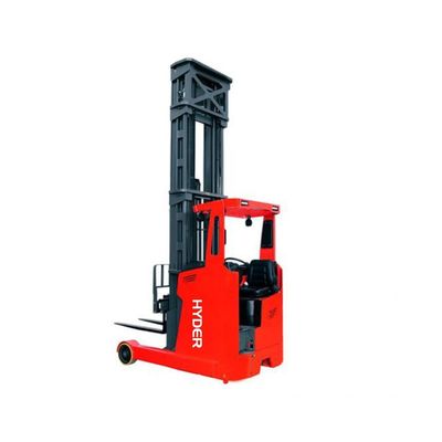 Electric Seated Reach Truck Four Wheel Braking 2370kgs Suitable on Wed and Frozen Ground